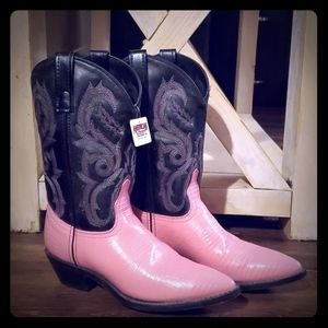 Pink cowboy boots